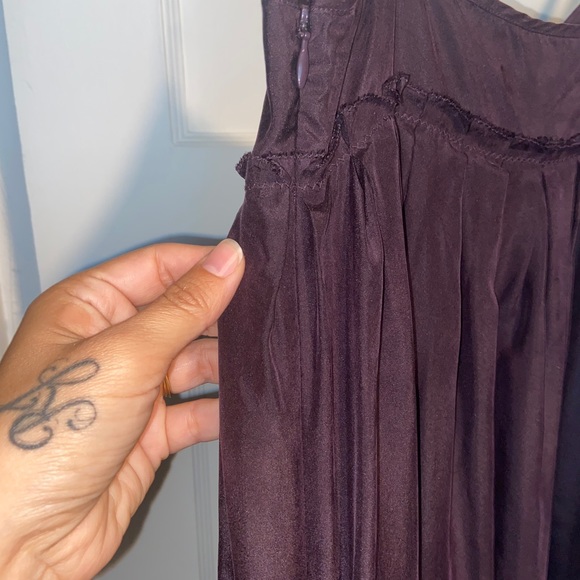 Y2K Fashion Gap Silk Babydoll Slip Dress - Eggplant Purple - Picture 5 of 10